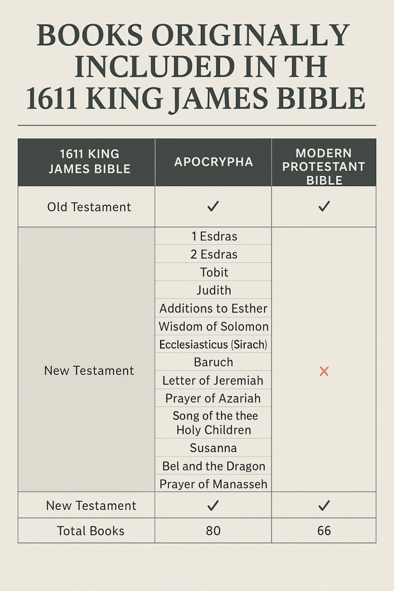 What Books Were Removed From The Original 1611 King James Bible?