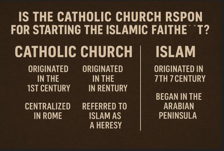 Is The Catholic Church Responsible For Starting The Islamic Faith?